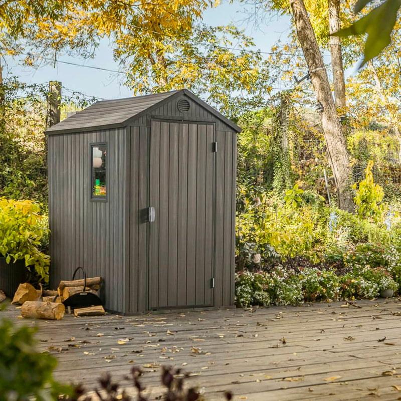 Keter Garden Shed Darwin 46 Grey Woodlook