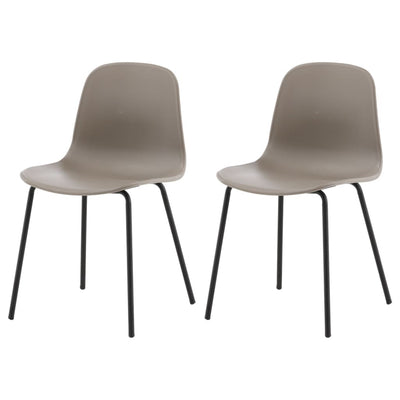 Venture Home Dining Chairs 2 pcs Arctic Plastic Black and Khaki