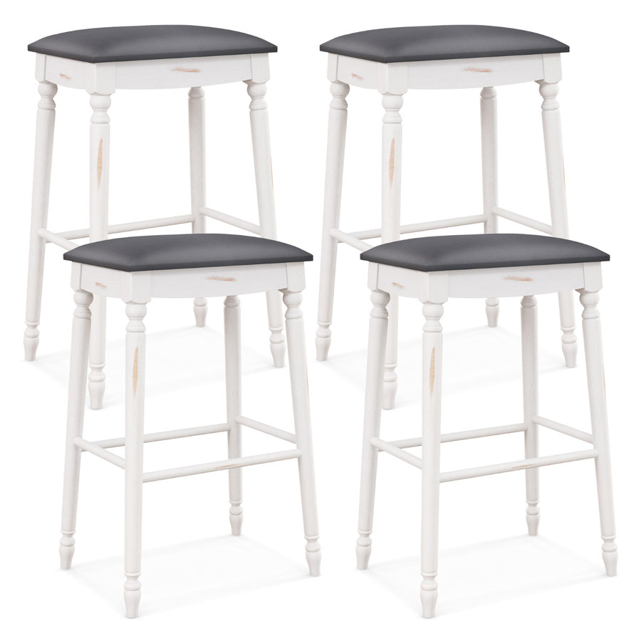 61/74 cm Upholstered Bar Stool Set of 4-74 cm