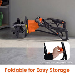 750W Powerful Foldable Garden Rototiller for Lawn Soil Digging-Orange