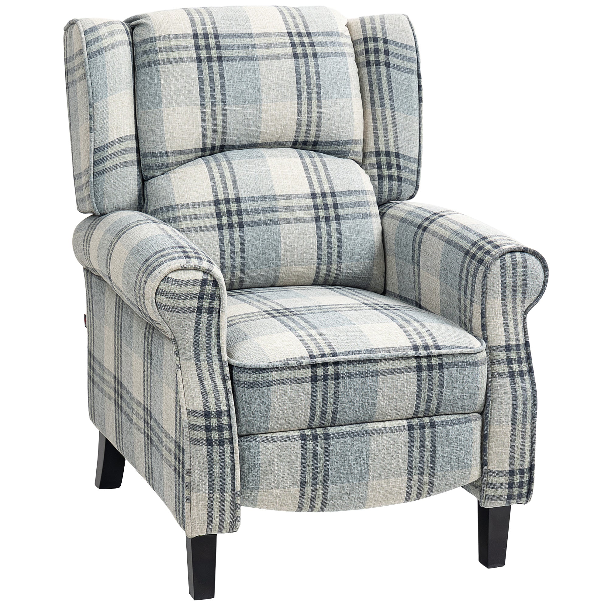 HOMCOM 160 Reclining Armchair, with Footrest - Grey