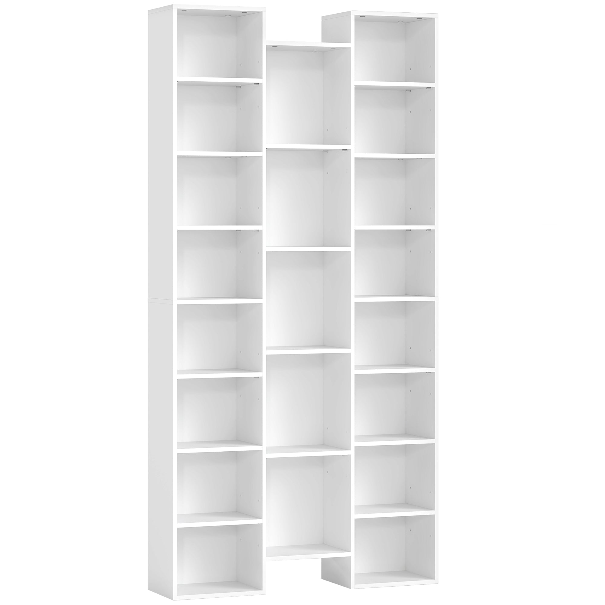 HOMCOM 21-Compartment Bookshelf - White