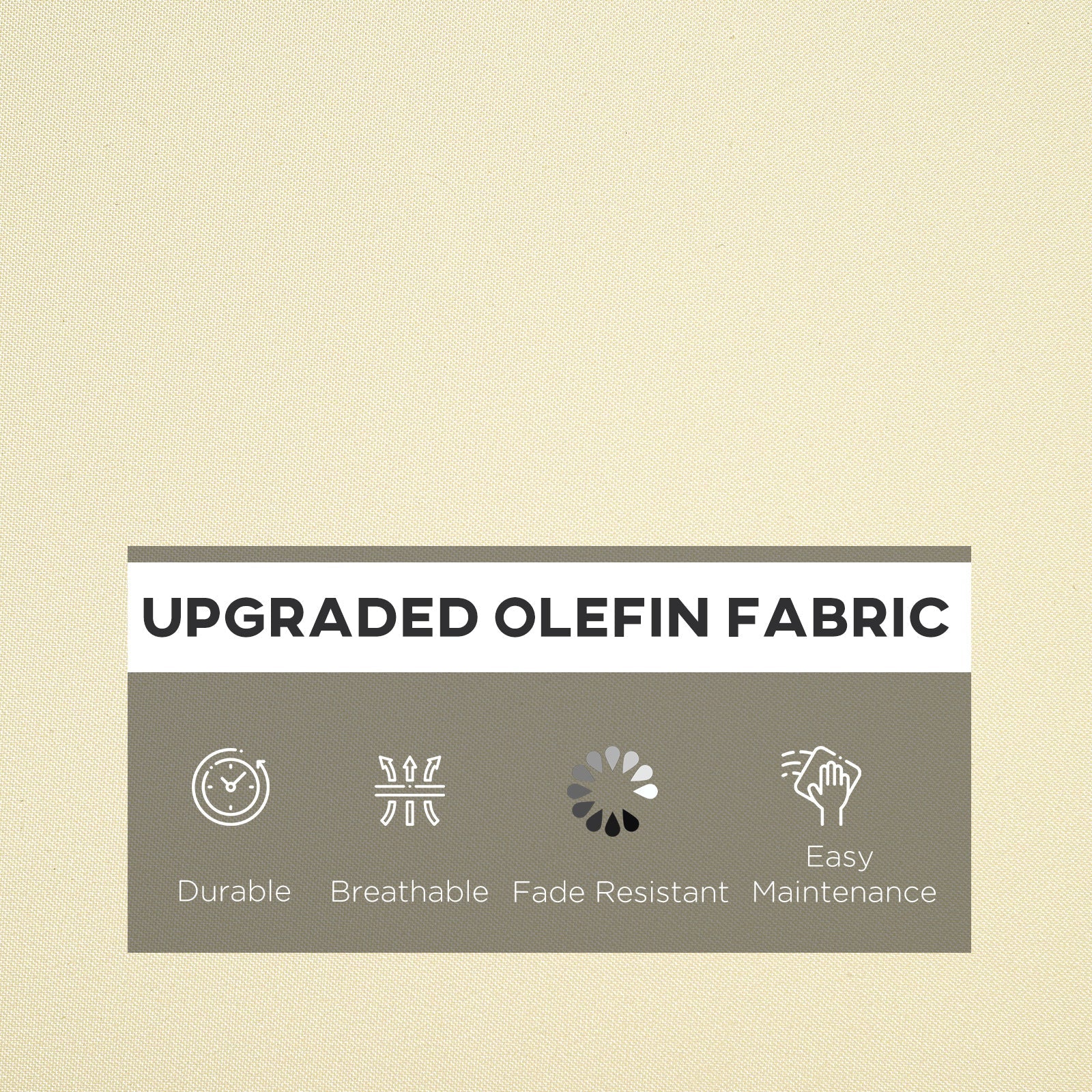 Outsunny Outdoor Seat and Back Cushion Set Patio Deep Seating Chair Replacement Cushion