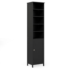 7-Tier Tall Freestanding Cabinet-Black