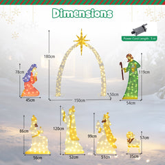 7 Pcs Lighted Nativity Scene, image 4