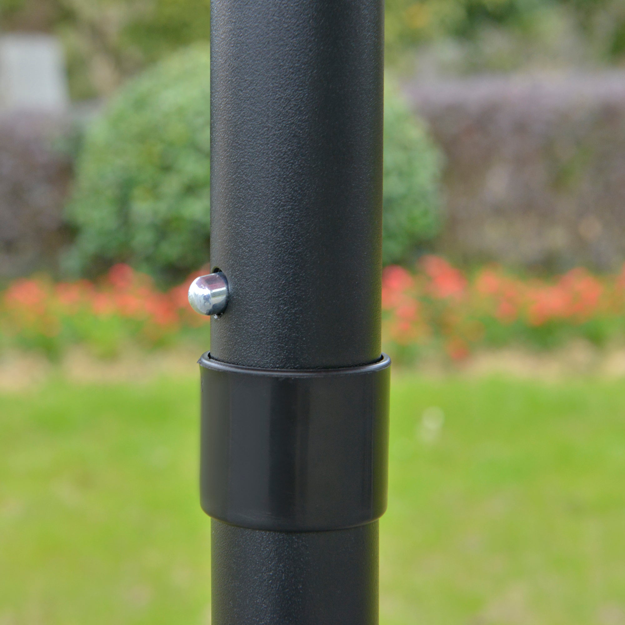 Outsunny 2.7M Garden Parasol Umbrella with Glass Fibre Ribs and Aluminium Frame, Tilting Sun Shade Shelter Canopy, Wine Red