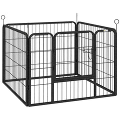 PawHut Heavy Duty Dog Playpen, 4 Panel Puppy Pen, Foldable Dog Kennel Both Indoor Outdoor Use Collapsible Design 82L x 82W x 60H (cm)