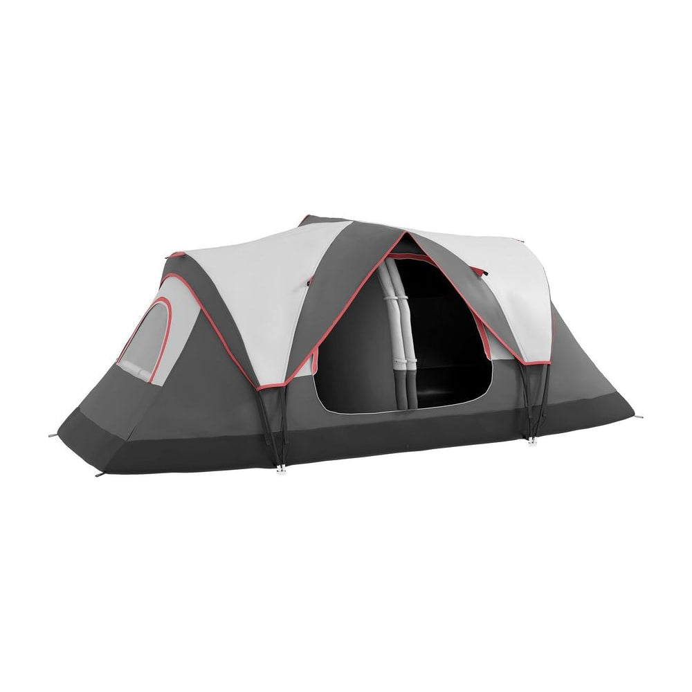 Outsunny Camping Tent for 6-8 Man with 2000mm Waterproof Rainfly and Carry Bag for Fishing Hiking Festival, Grey