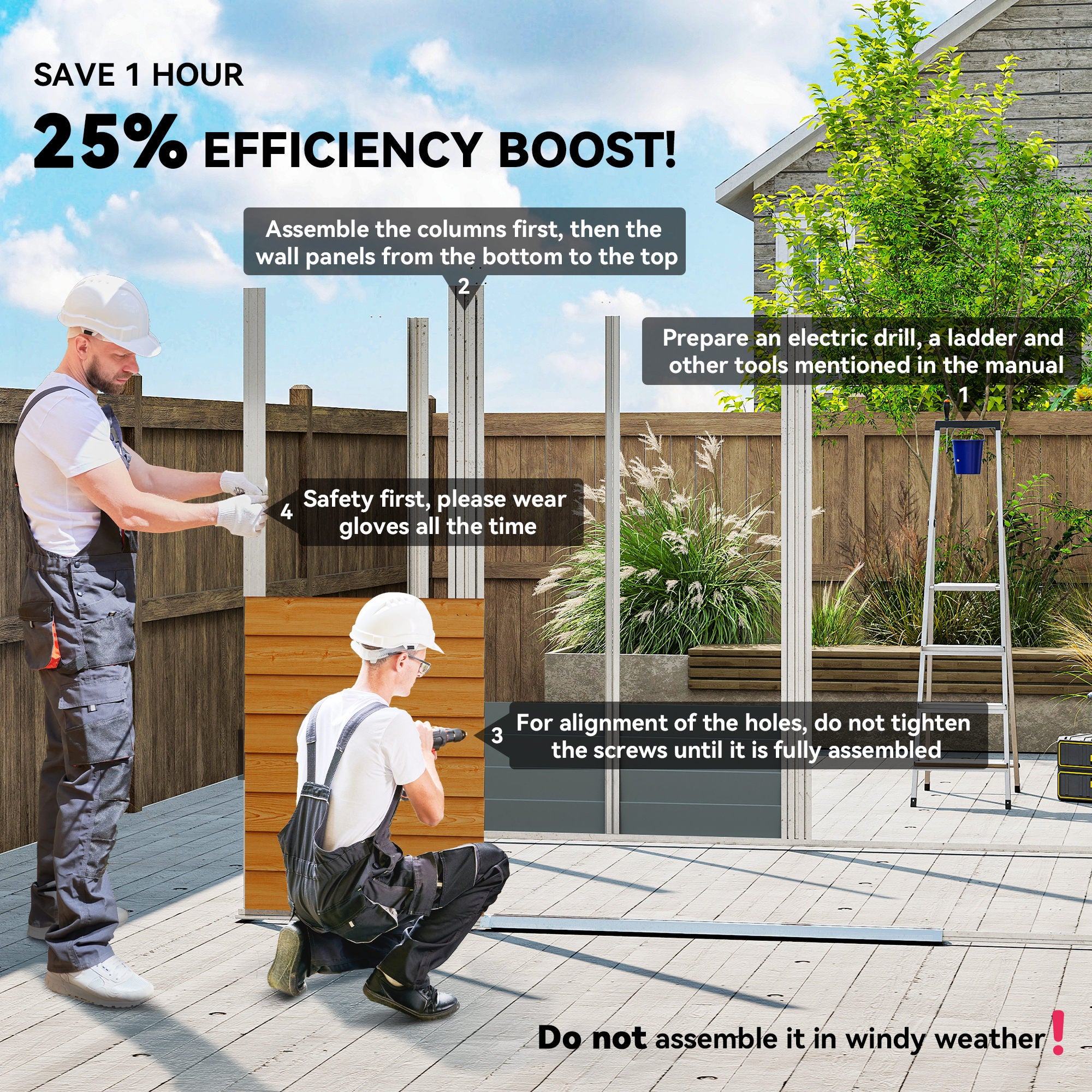 Outsunny 9 x 6ft Metal Garden Shed, House Hut Gardening Tool Storage with Ventilations, Sliding Door, Sloped Roof for Garden, Patio, Brown