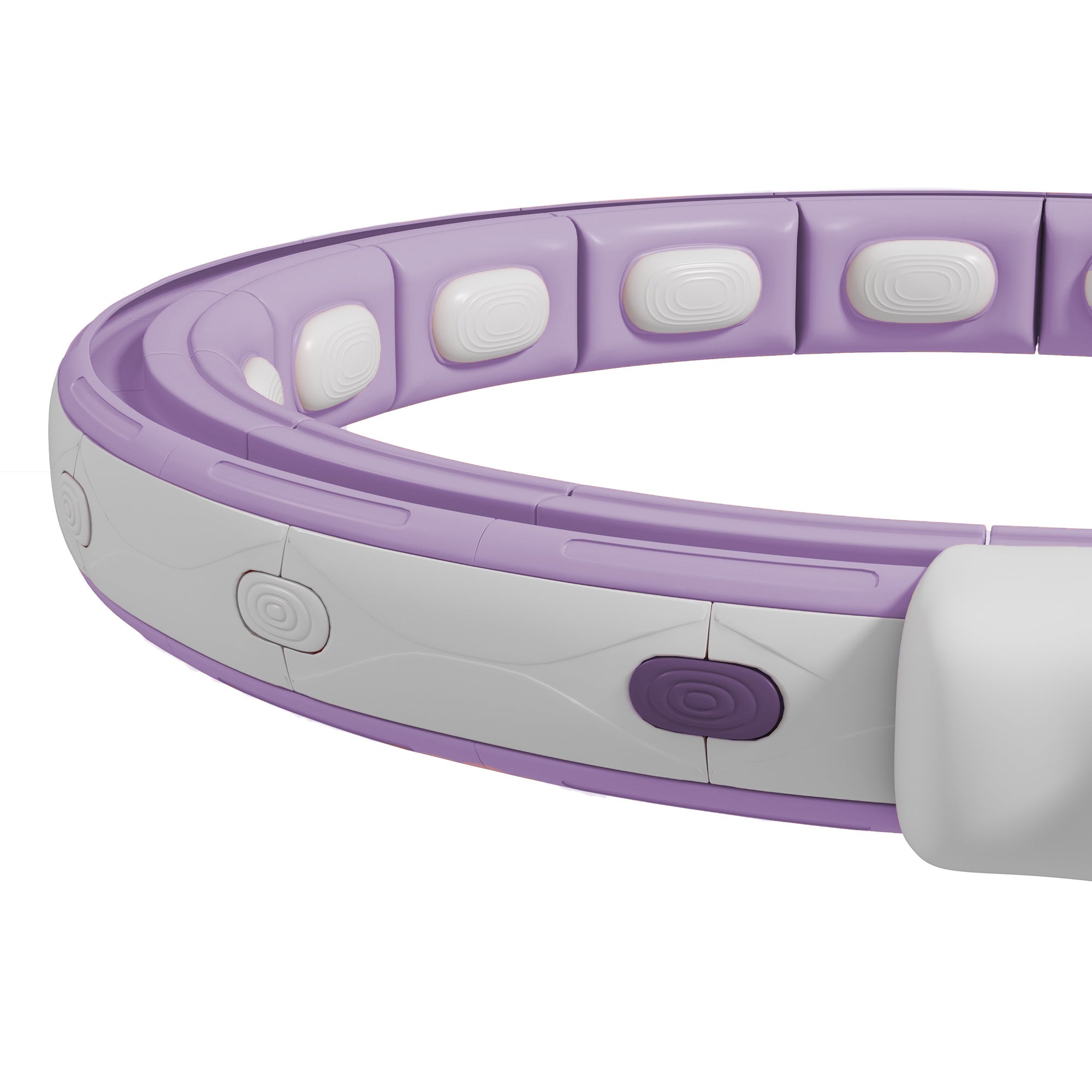 SPORTNOW Smart Weighted Hula Hoop, Massage Hula Ring w/ 16 Detachable Knots, 360√Ç¬∞ Auto-Rotating Ball, Digital Counter, Purple
