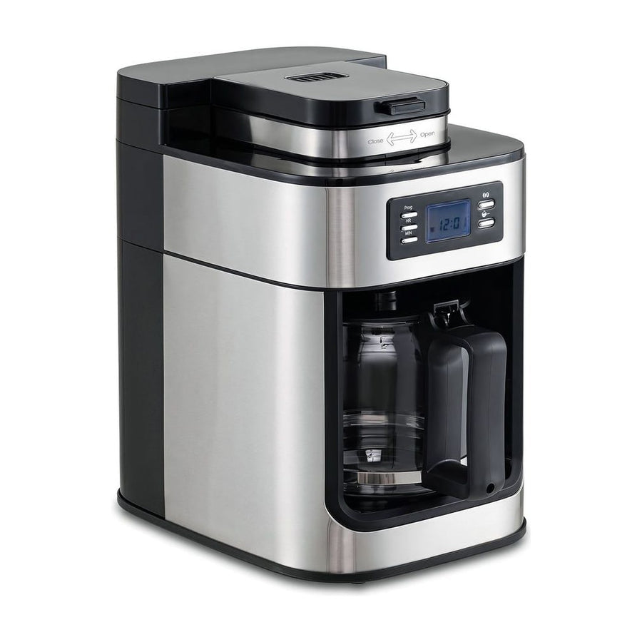 8-Cup Drip Coffee Maker with Grind Brew and 24H Programmable Timer for Office