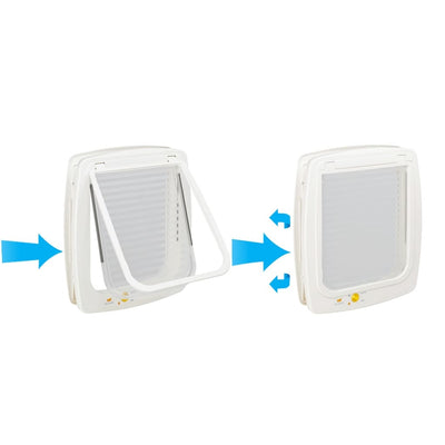 Ferplast 4-Way Magnetic Cat Flap Swing 7 SET White 72104011