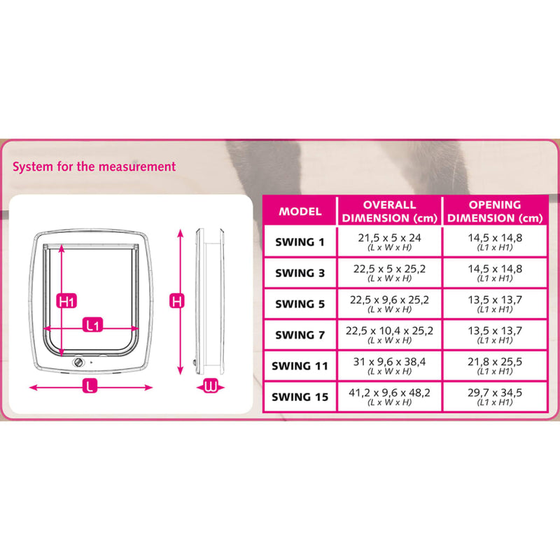 Ferplast 4-Way Manual Pet Flap Swing 15T White 72108011