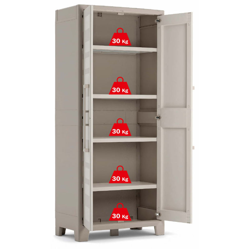 Keter Storage Cabinet with Shelves Gulliver 182 cm