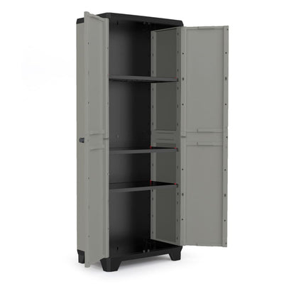 Keter Storage Cabinet with Shelves Planet Grey and Black