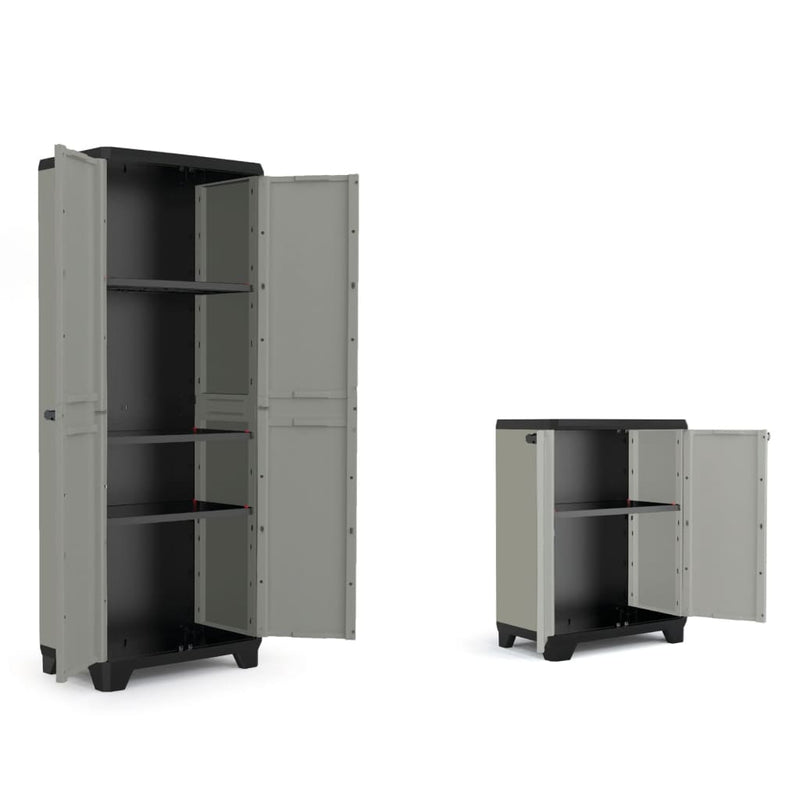 Keter Storage Cabinet with Shelves Planet Grey and Black