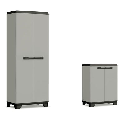 Keter Low Storage Cabinet Planet Grey and Black