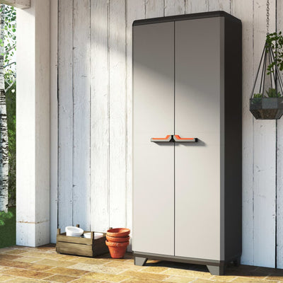 Keter Storage Cabinet with Shelves Stilo Grey and Black 173 cm