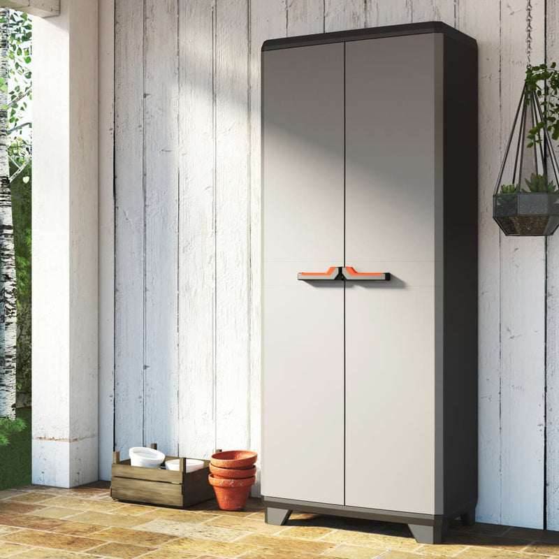 Keter Storage Cabinet with Shelves Stilo Grey and Black 173 cm