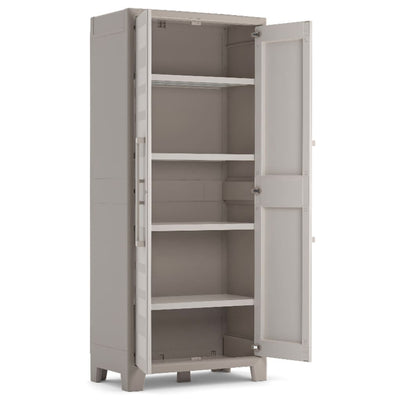 Keter Storage Cabinet with shelves Gulliver Beige and Brown 182 cm