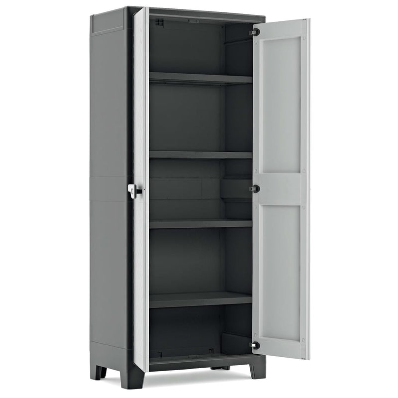 Keter Storage Cabinet with Shelves Titan Black and Grey 182 cm