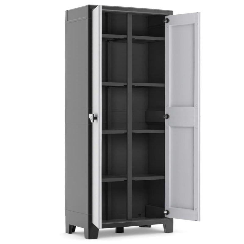 Keter Multipurpose Storage Cabinet Titan Black and Grey 182 cm