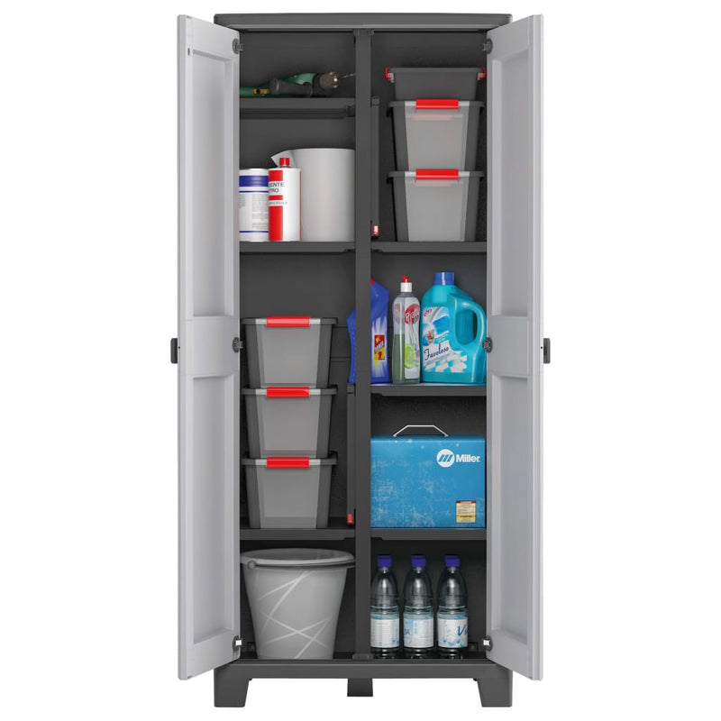 Keter Multipurpose Storage Cabinet Titan Black and Grey 182 cm