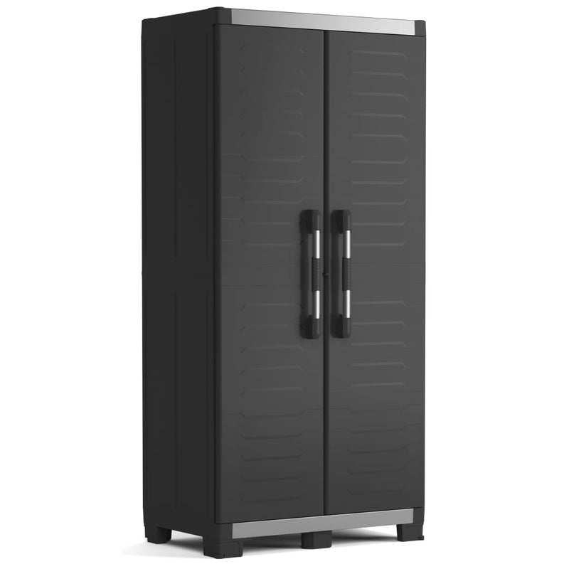 Keter Storage Cabinet with Shelves  Garage XL Black and Sliver 188 cm