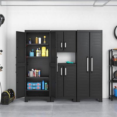 Keter Tall Storage Cabinet Detroit Black