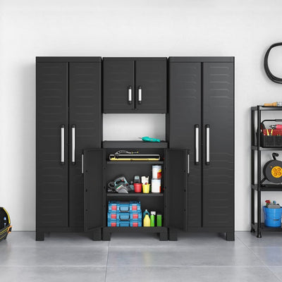 Keter Tall Storage Cabinet Detroit Black