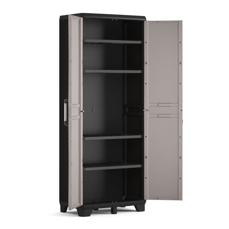 Keter Storage Cabinet with Shelves Pro Black and Grey