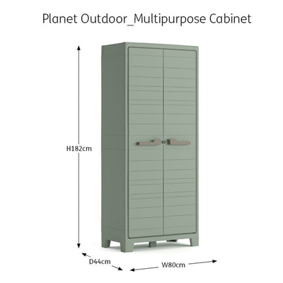 Keter Multi-purpose Outdoor Storage Cabinet Planet Jade Grey