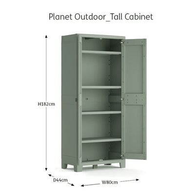 Keter Multi-purpose Outdoor Storage Cabinet Planet Jade Grey