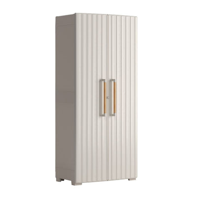 Keter Multi-purpose Storage Cabinet Groove Beige and Sand