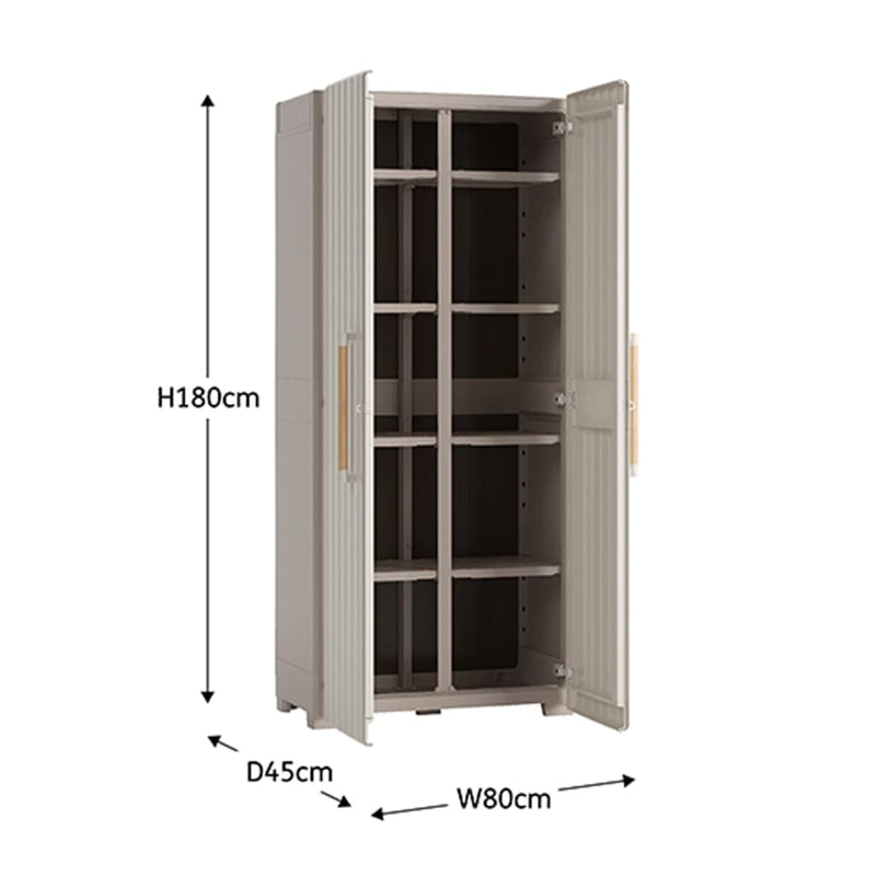 Keter Multi-purpose Storage Cabinet Groove Beige and Sand