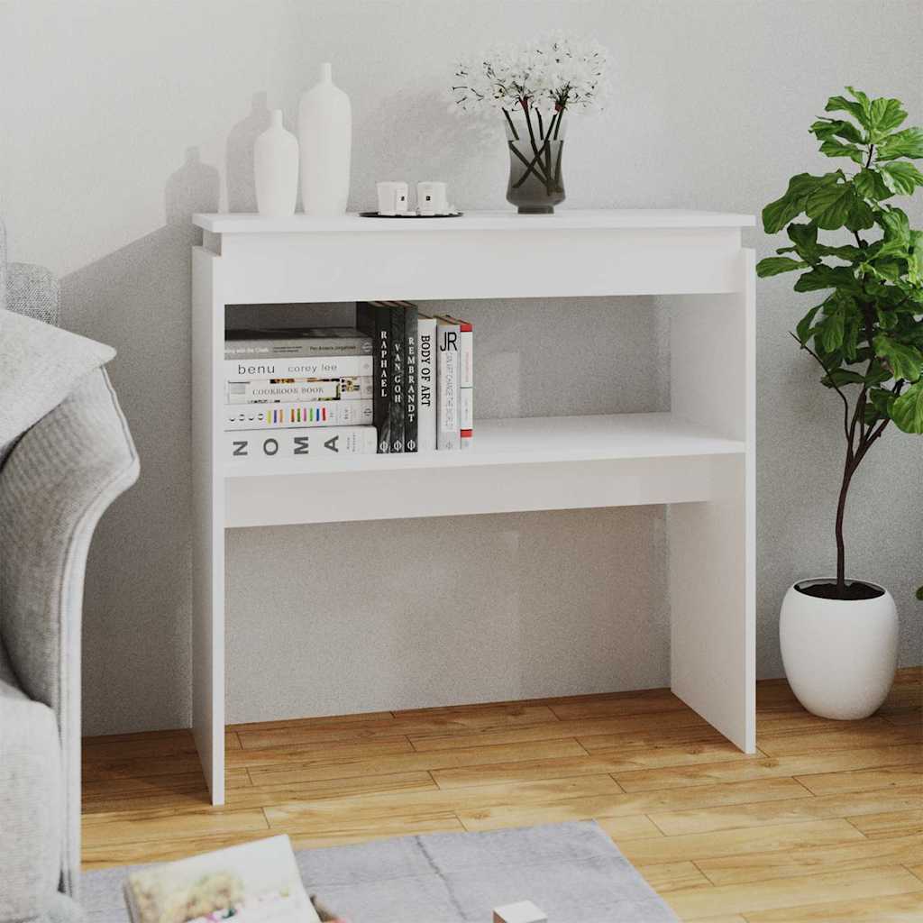 Console Table White Engineered Wood