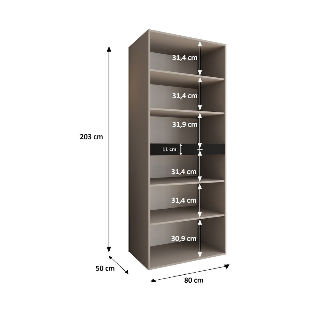 Tempo Hinged Door Wardrobe 80cm