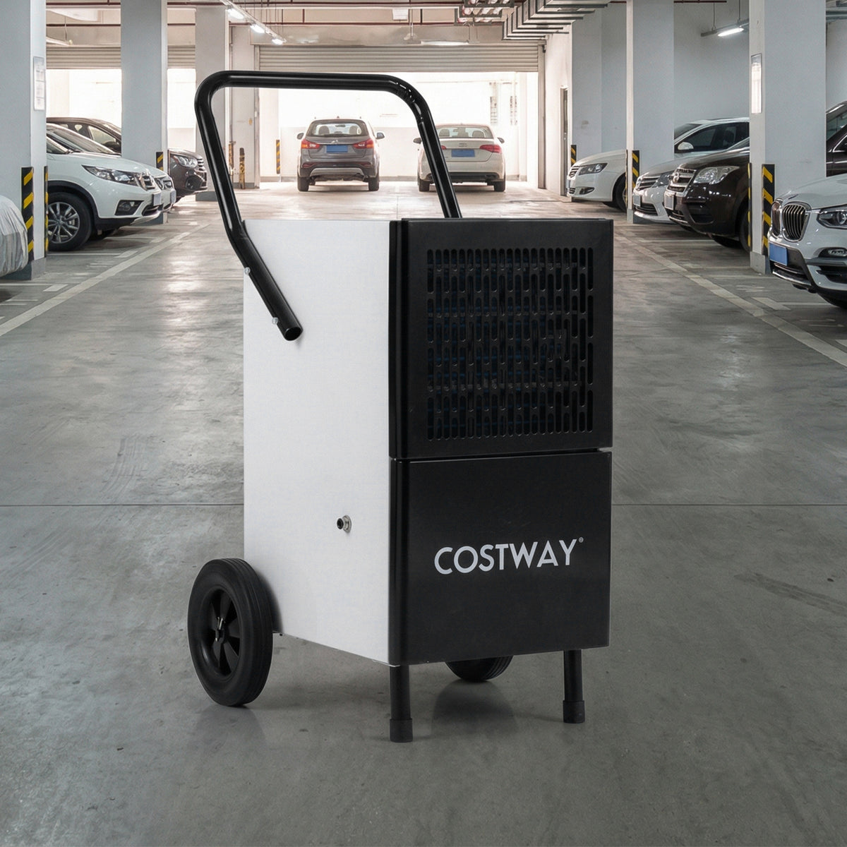 80L/Day Commercial Dehumidifier with Built-in Water Pump-Black