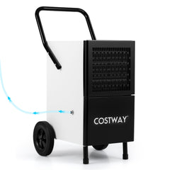 80L/Day Commercial Dehumidifier with Built-in Water Pump-Black