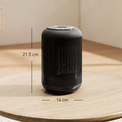 HOMCOM 1500W Ceramic Electric Heater with Fan, Timer, Oscillation - Black