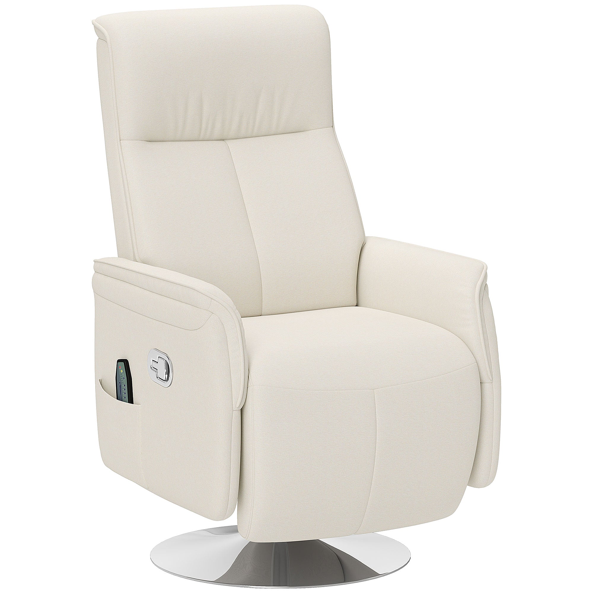 HOMCOM 10-Point Massage Recliner Armchair - Cream