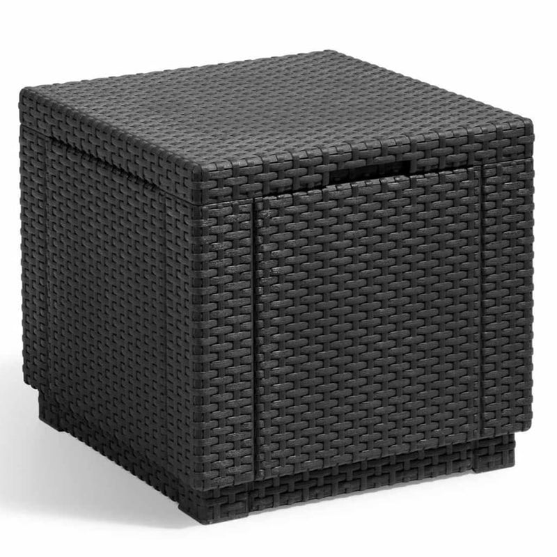 Keter Cube Storage Pouffe Graphite 213816