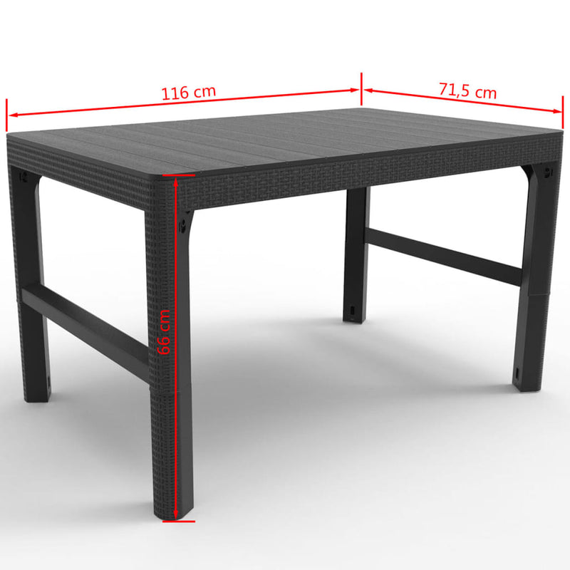 Keter Garden Table Lyon Graphite 232300