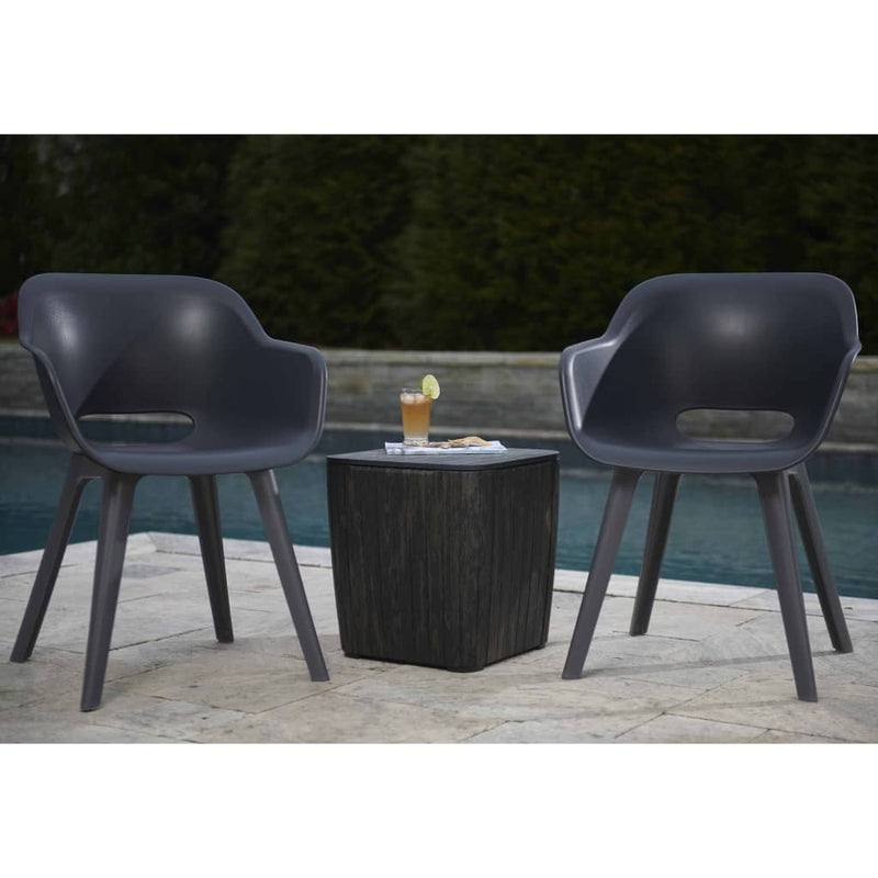 Keter Outdoor Chairs Akola 2 pcs Graphite