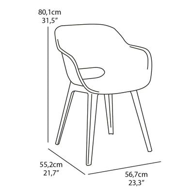 Keter Outdoor Chairs Akola 2 pcs Cappuccino