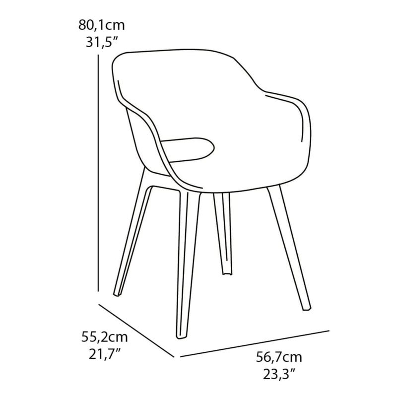 Keter Outdoor Chairs Akola 2 pcs Cappuccino