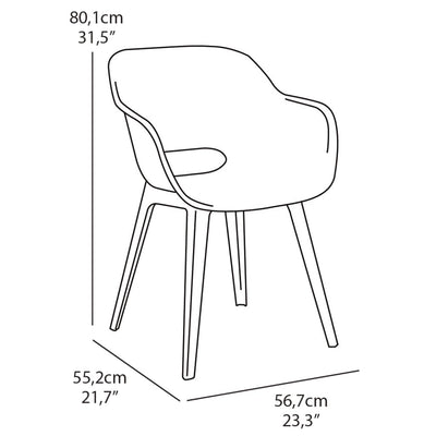 Keter Outdoor Chairs Akola 2 pcs Grey