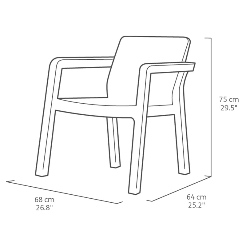 Keter Balcony Furniture Set Emily Graphite