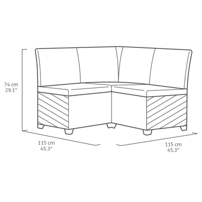 Keter Garden Corner Element Rosalie Graphite