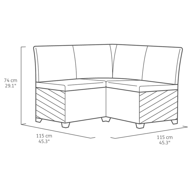 Keter Garden Corner Element Rosalie Graphite